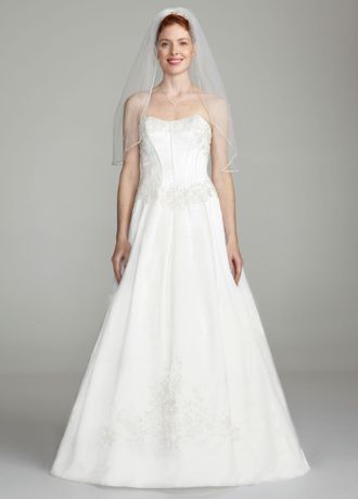 david's bridal lace ball gown